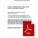 Studies of asphalt rubber using various sources of ground tire r