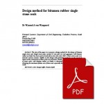 Design method for bitumen rubber single stone seals