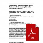 Socioeconomic and environmental analyses for the use of rubberized asphalt in the construction of highways