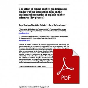 CARACTERIZAO DE MISTURAS ASFLTICAS COM BORRACHA PRODUZIDAS PELOS