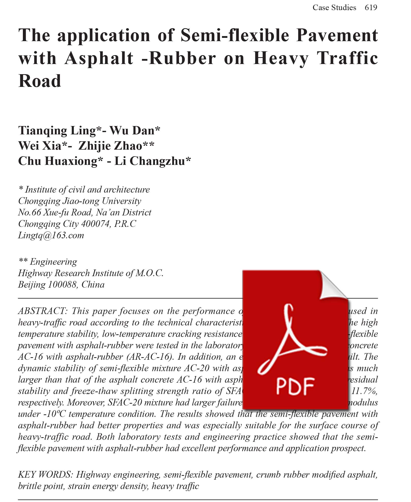 The Lication Of Semi Flexible Pavement With Asphalt Rubber On 038 The Lication Of Semi Flexible Pavement With Asphalt